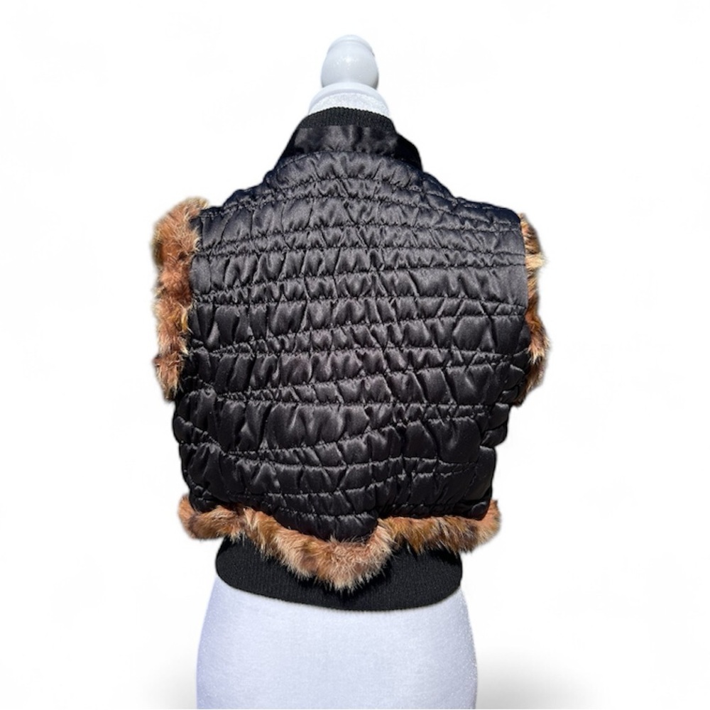 Papaya Rabbit Fur Vest - Picture 4 of 10